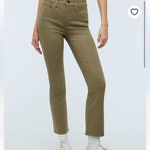 Madewell Kick Out Crop Coated Denim 26